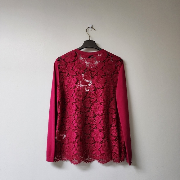 Valentino Knit Sweater with Lace Detail - Picture 3 of 12